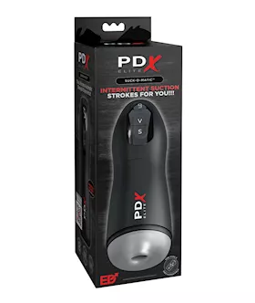 PDX Elite SuckOMatic Vibrating Stroker  FrostedBlack