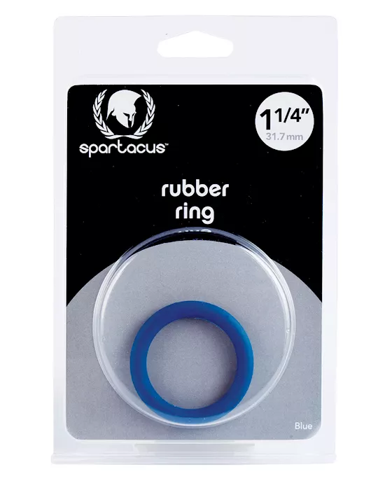 Spartacus 1.25" Rubber Cock Ring -  Blue