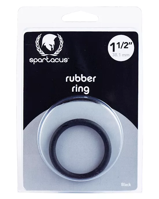 Spartacus 1.5" Rubber Cock Ring - Black