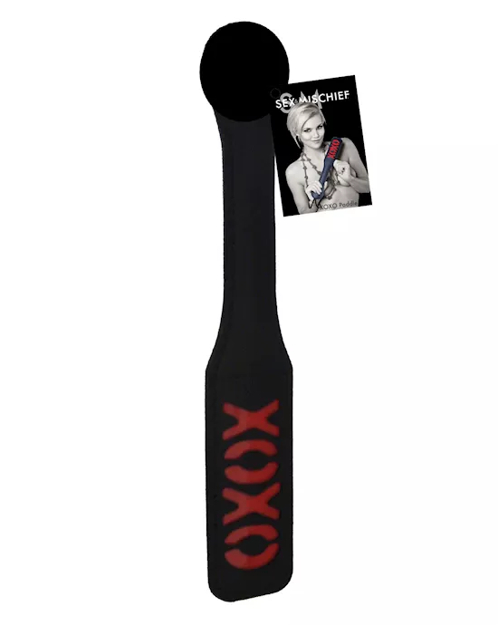 Sex & Mischief Impressions Xoxo Paddle - Black