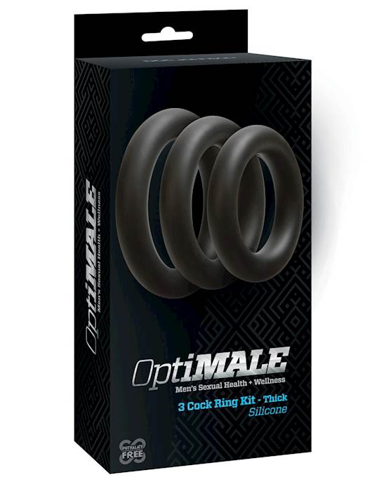 OptiMale C Ring Kit Thick  Black