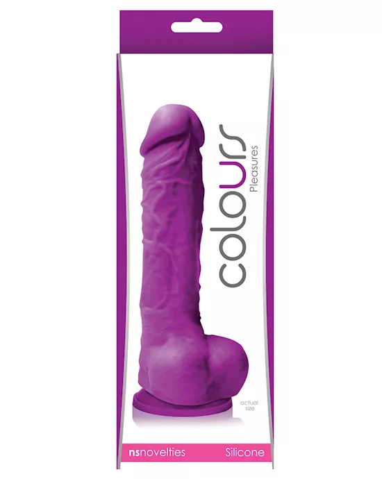 Colours Pleasures 5" Dildo W/suction Cup - Purple