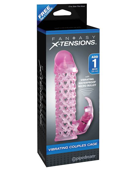 Fantasy Xtensions Vibrating Couples Cage  Pink
