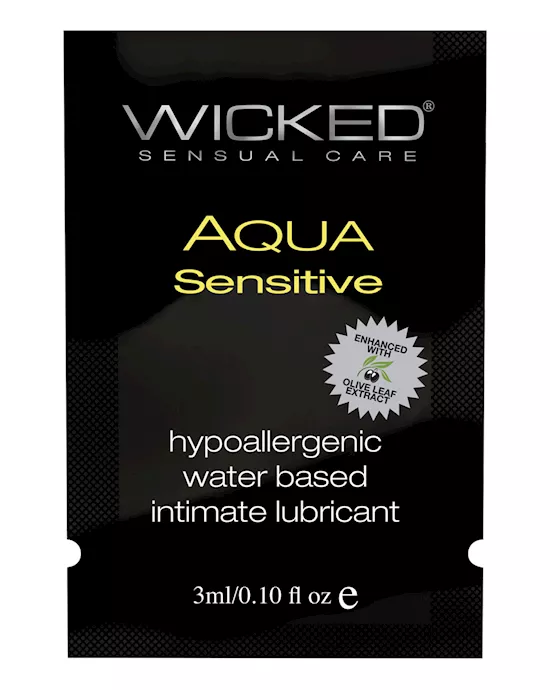 Wicked Sensual Care Hypoallergenic Aqua Sensitive Water Based Lubricant - .1 Oz