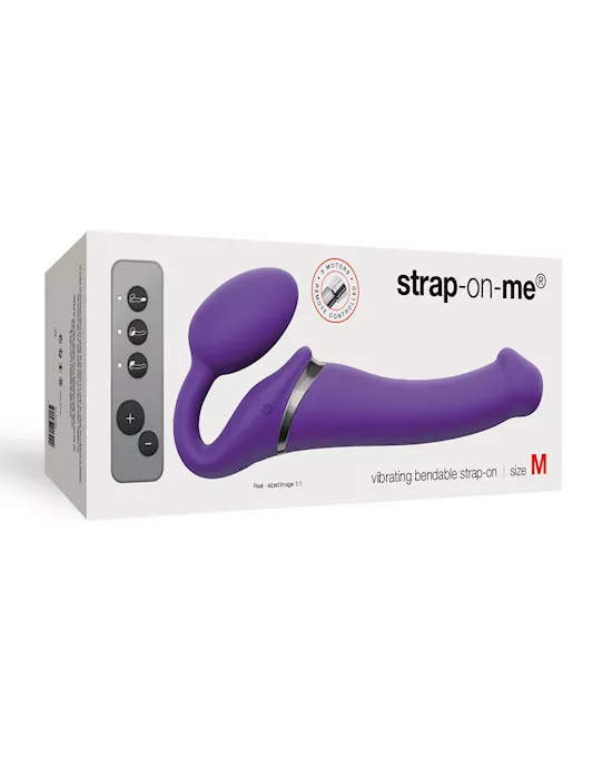 Strap On Me Vibrating Bendable Strapless Strap On Medium - Purple