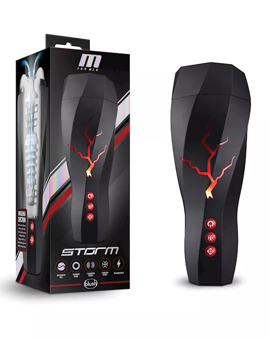 Blush M For Men Storm Suction Powered Stroker - Clear
