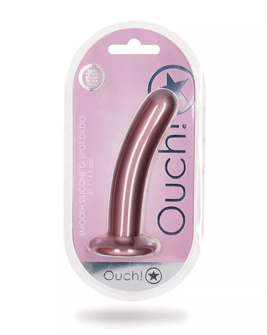 Shots Ouch 6" Smooth G-spot Dildo - Rose Gold