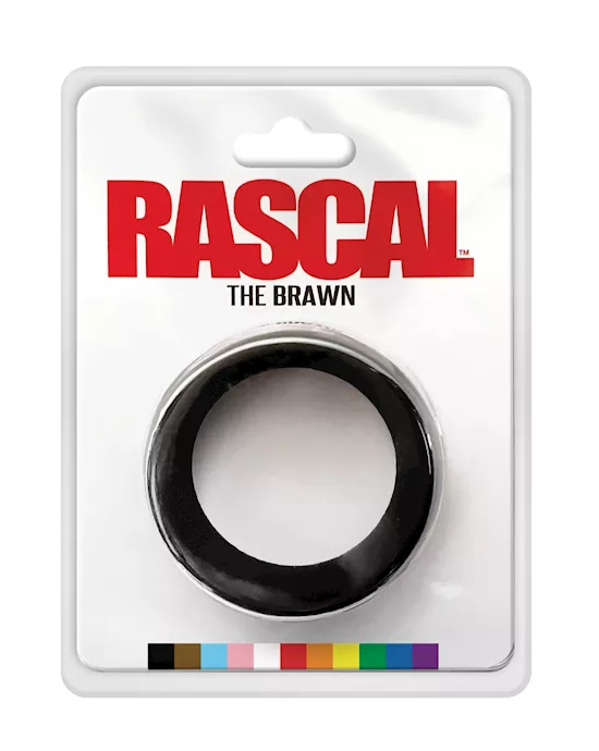 Rascal The Brawn Silicone Cock Ring - Black