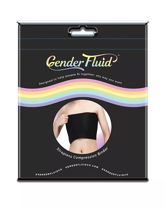 Gender Fluid Strapless Chest Compression Binder - Xxxl Black