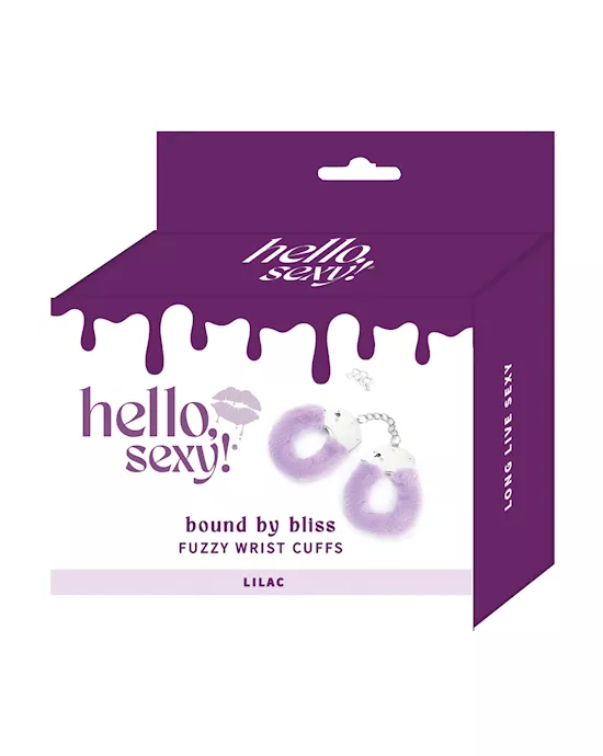 Hello Sexy! Bound By Bliss Fuzzy Wrist Cuffs - Lilac