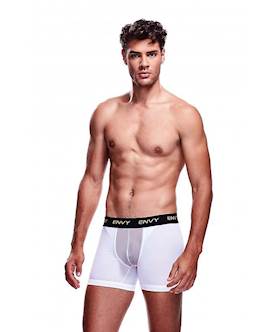 Envy Mesh Long Boxer White 