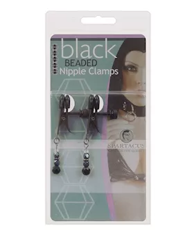 Spartacus Black Beaded Nipple Clamps