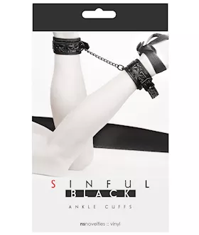 Sinful Ankle Cuffs  Black
