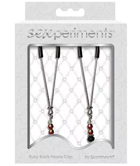 Sexperiments Ruby Black Nipple Clamps