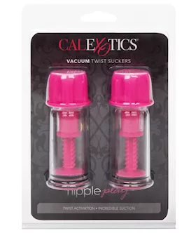 Nipple Play Vacuum Twist Suckers  Pink