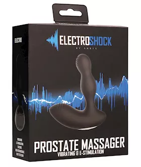 Shots Electroshock EStimulation Vibrating Prostate Massager  Black