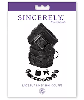 Sincerely Lace Fur Lined Handcuffs