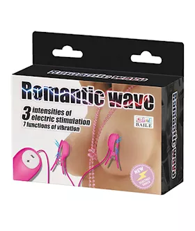 Pretty Love Romantic Wave Electro Shock Vibrating Nipple Clamps  Rose