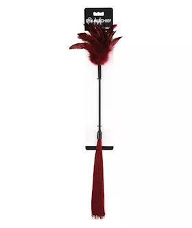 Sex amp Mischief Enchanted Feather Tickler  Burgundy