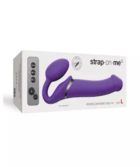 Strap on Me Vibrating Bendable Strapless Strap on Large Purple