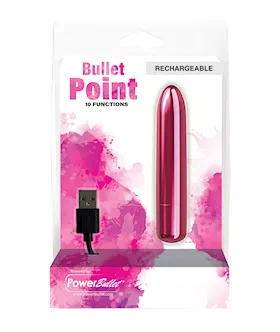 Bullet Point Rechargeable Bullet  10 Functions Pink