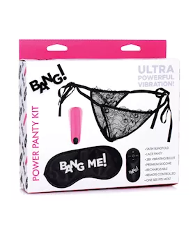 Bang Power Panty amp Blindfold Kit  Pink