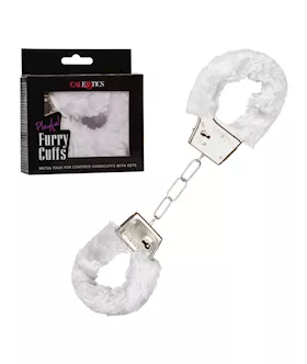 Playful Furry Cuffs  White