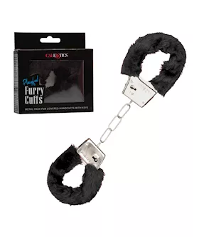 Playful Furry Cuffs  Black