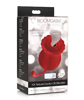 Inmi Bloomgasm Royalty Rose 10X Suction amp Clit Stimulator  Red