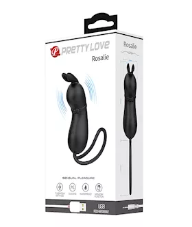 Pretty Love Rosalie Tethered Clit Stim  Black