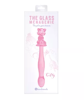 Glass Menagerie Kitty Glass Dildo  Pink