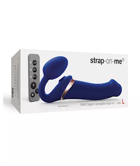 Strap on Me Multi Orgasm Bendable Strapless Strap on Large  Night Blue