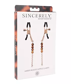 Sincerely Amber Beaded Nipple Clamps