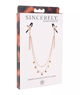 Sincerely Amber Chained Nipple Clamps