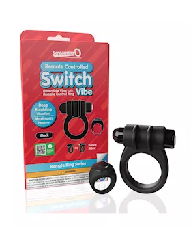 Screaming O Switch Remote Controlled Vibrating Ring  Black