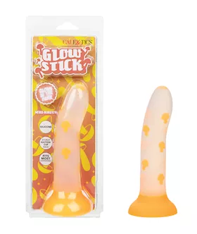 Glow Stick Mushroom Suction Cup GlowintheDark Dildo  Orange