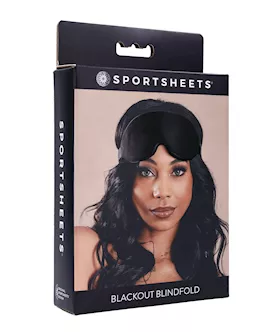 Sportsheets Blackout Memory Foam Blindfold  Black