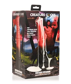 Creature Cocks Centaur Explosion Squirting Silicone Dildo  BlackPeach