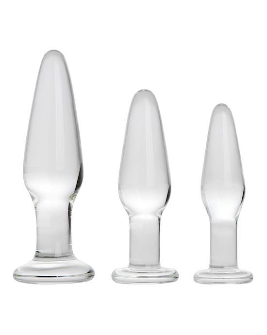 Dosha 3 Piece Glass Anal Plug Kit