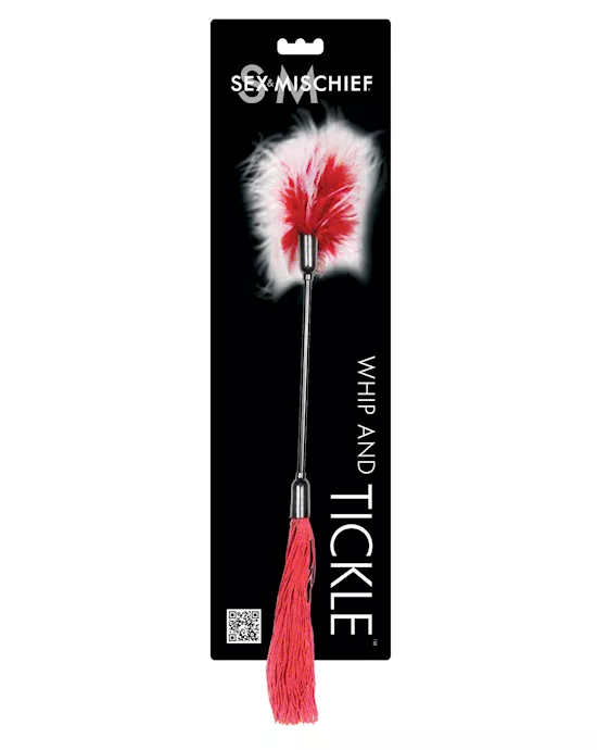 Sex & Mischief Whip & Tickle - Red/white