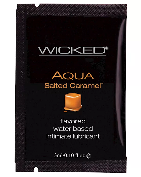 Wicked Sensual Care Aqua Water Based Lubricant - .1 oz Salted Caramel