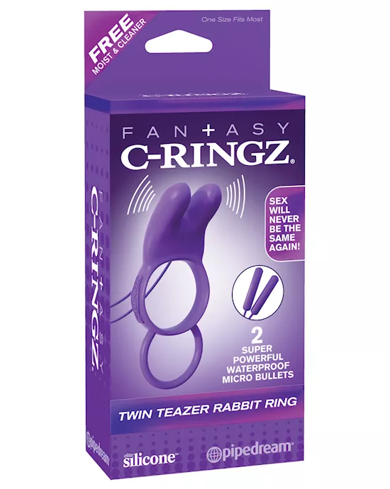 Fantasy C-ringz Twin Teazer Rabbit Ring - Purple