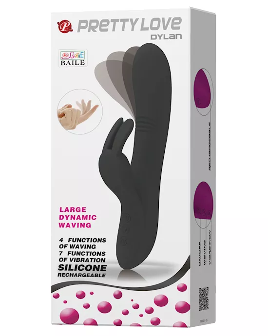 Pretty Love Dylan Bunny Ears Come Hither Rabbit 11 Function - Black