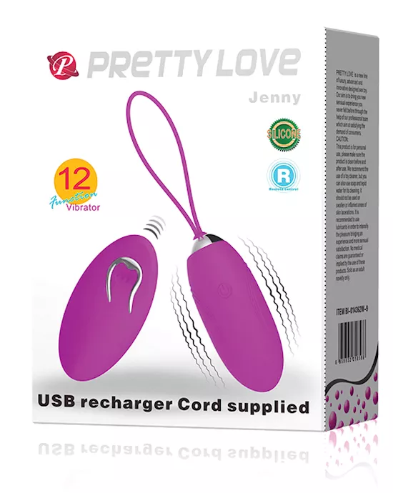 Pretty Love Jenny Remote Control Bullet - Fuchsia