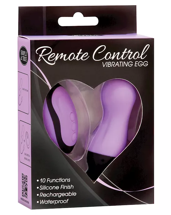 Powerbullet Remote Control Vibrating Egg - Purple