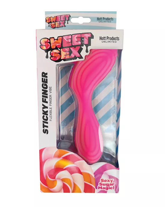 Sweet Sex Sticky Finger Flexible Finger Vibe - Magenta