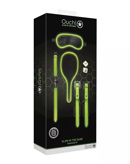 Shots Ouch Bondage Kit #1 - Glow In The Dark
