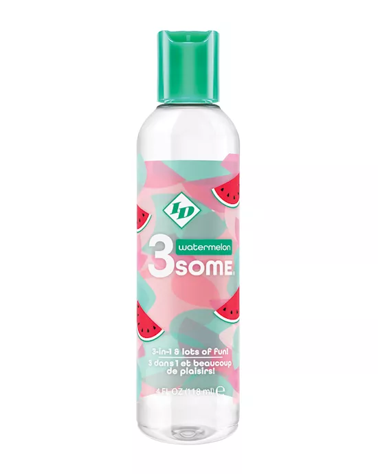 Id 3some 3 In 1 Lubricant - 4 Oz Watermelon