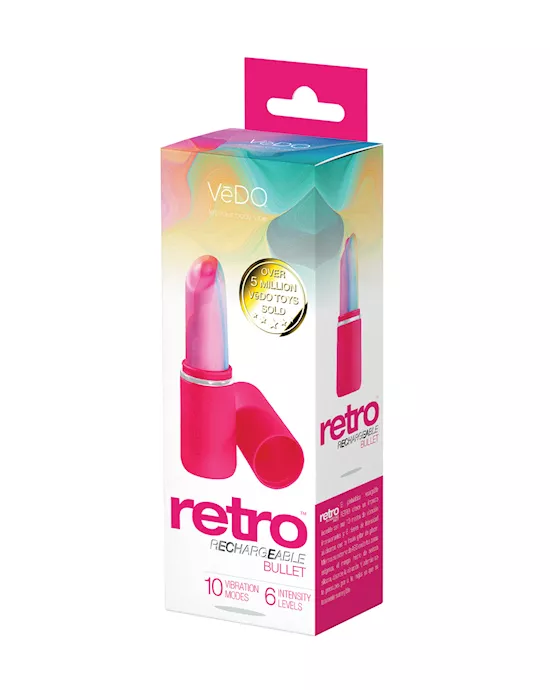 Vedo Retro Rechargeable Bullet Lip Stick Vibe - Pink