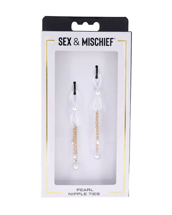 Sex & Mischief Pearl Nipple Ties